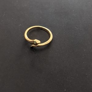 Golden Snake Ring by Slide Jewelry